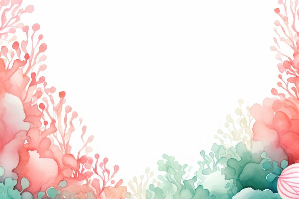 Cute pastel coral painting pattern pink.