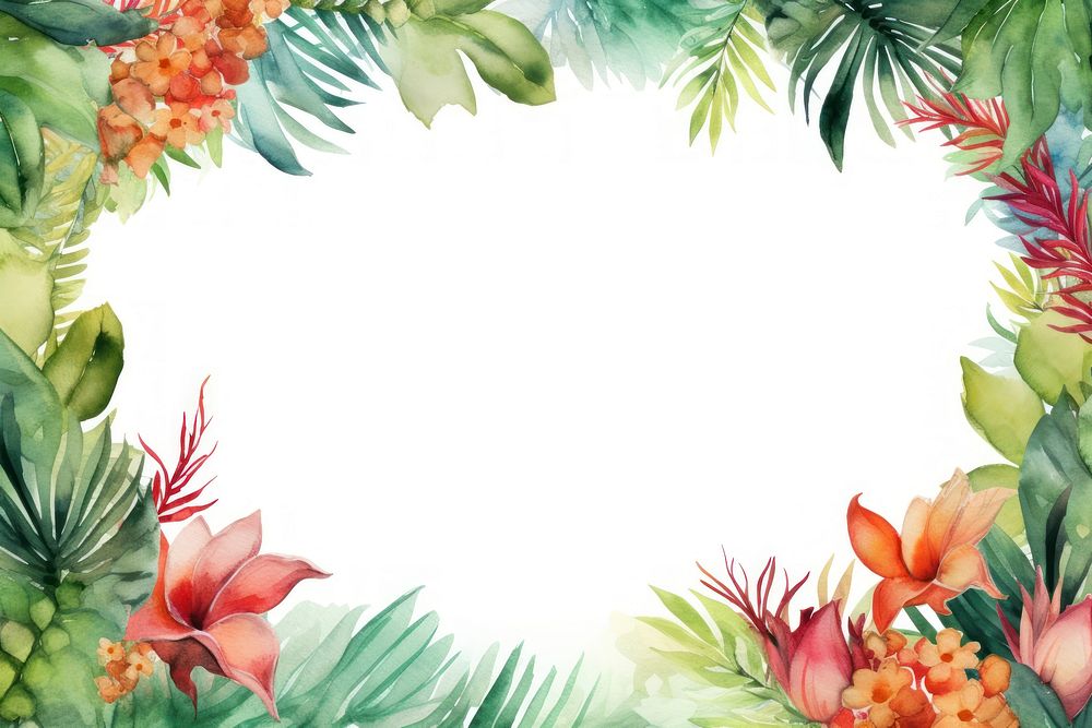 Tropical border outdoors painting pattern.