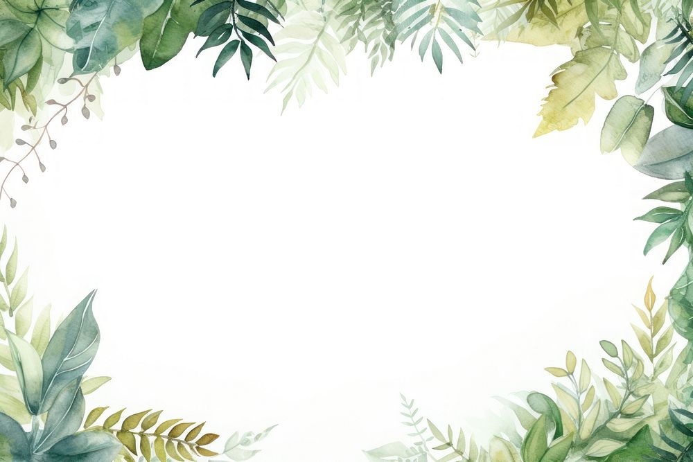 Tropical green and gold leaves border outdoors pattern nature.