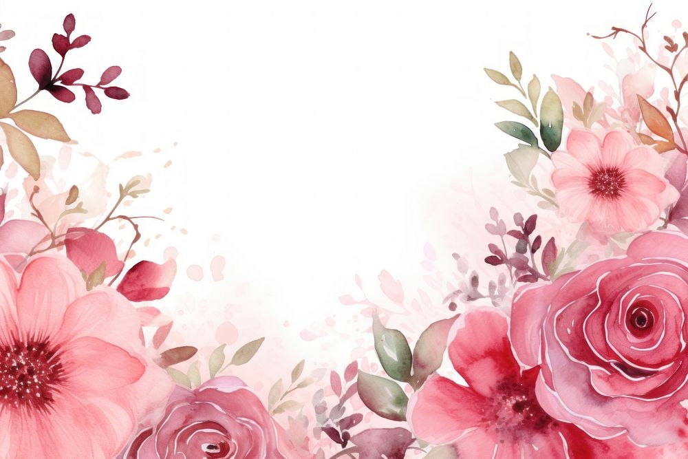 Pink floral painting pattern flower.