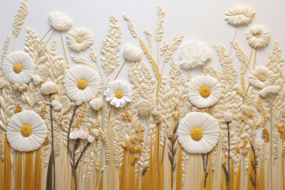 Wheat repeated pattern flower plant food.