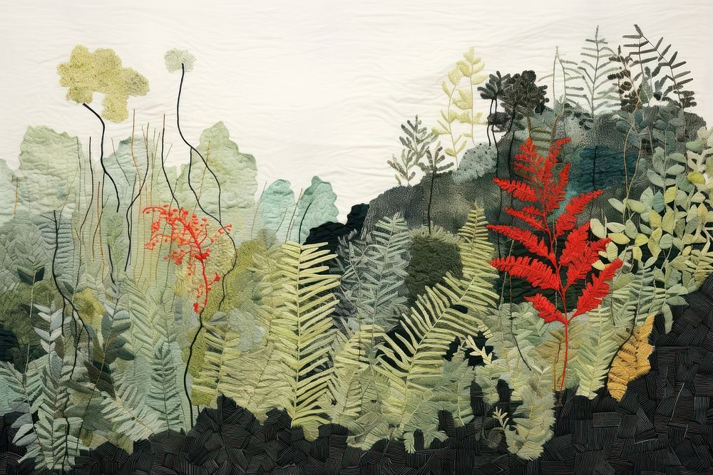Foliage painting tapestry pattern.
