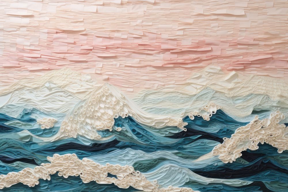 Ocean waves painting nature sea.