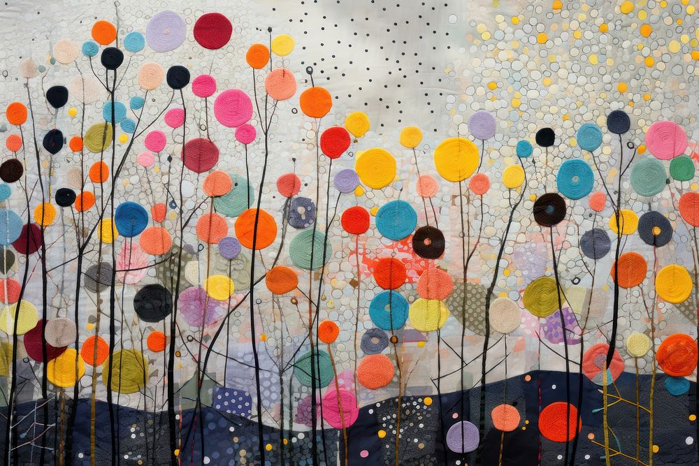Popping confetti pattern painting art backgrounds.