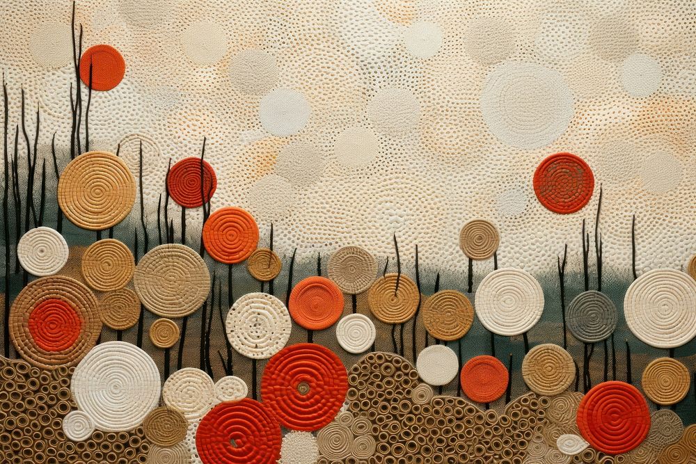 Repeated circle pattern art backgrounds decoration.