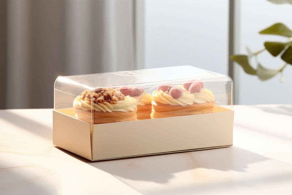 Cake window box Packaging  dessert pastry food.
