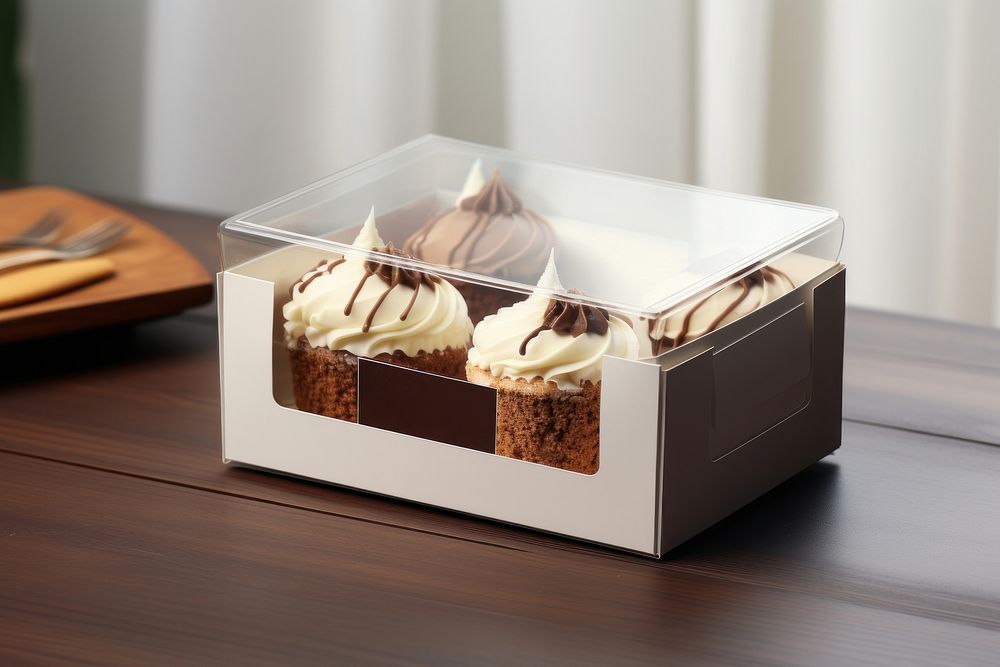 Cake window box Packaging  dessert food confectionery.