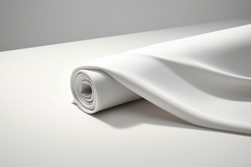 Fabric scroll  simplicity gray studio shot.