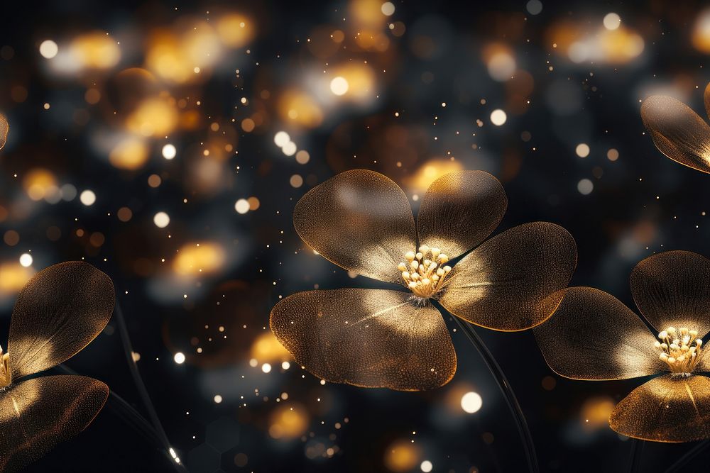 Neon black and yellow light pattern bokeh effect background backgrounds outdoors flower.