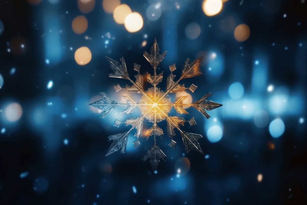 Neon black and blue light pattern bokeh effect background snow backgrounds snowflake.