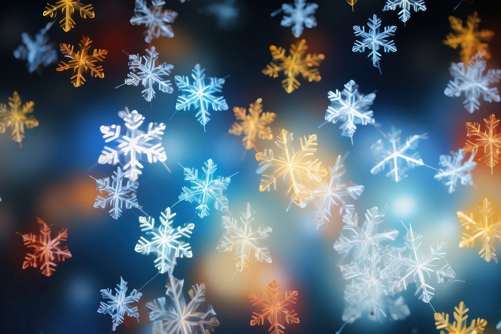 Pattern bokeh effect background snow backgrounds snowflake.