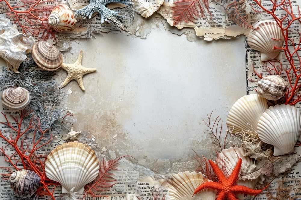 Ocean backgrounds starfish seashell.
