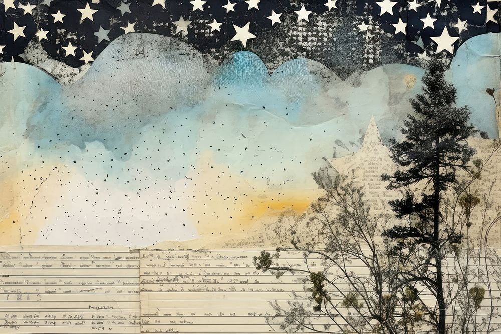 Starry sky backgrounds painting outdoors.