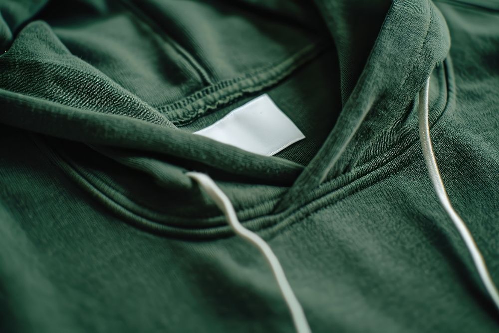 T-shirt label  sweatshirt hoodie green.