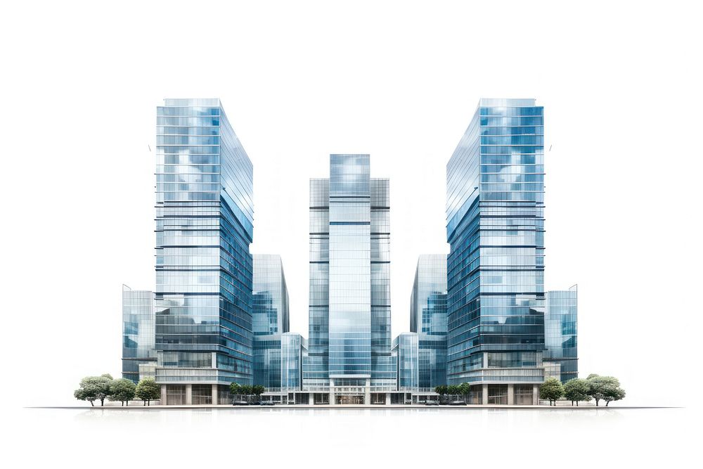 Modern skyscrapers architecture building metropolis.