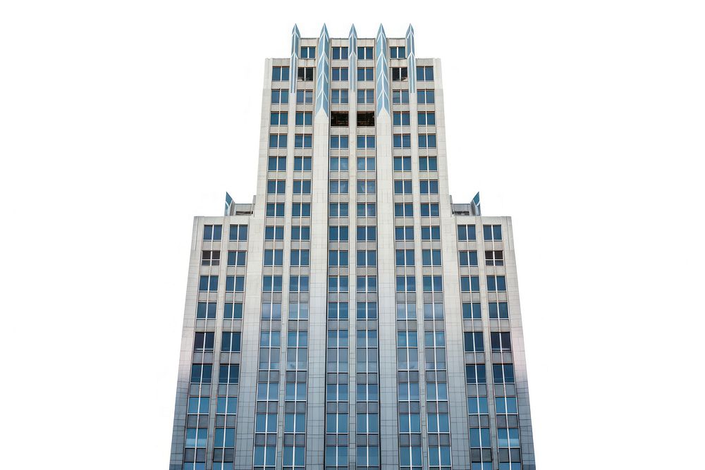 Retro office skyscraper building top architecture tower city.