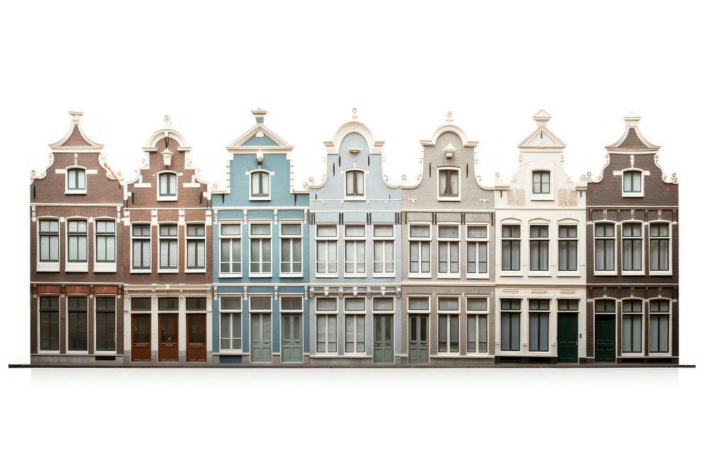 Dutch row houses architecture building city.