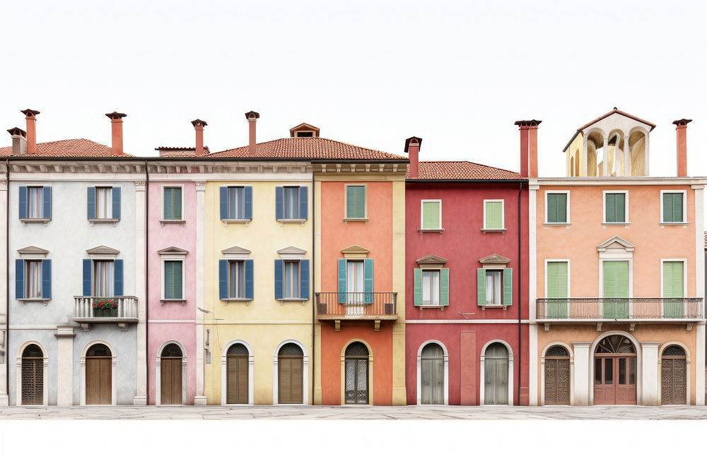 Architecture photo of italian townhouses building window city.
