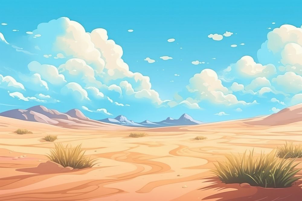 Illustration sand dunes landscape backgrounds outdoors.