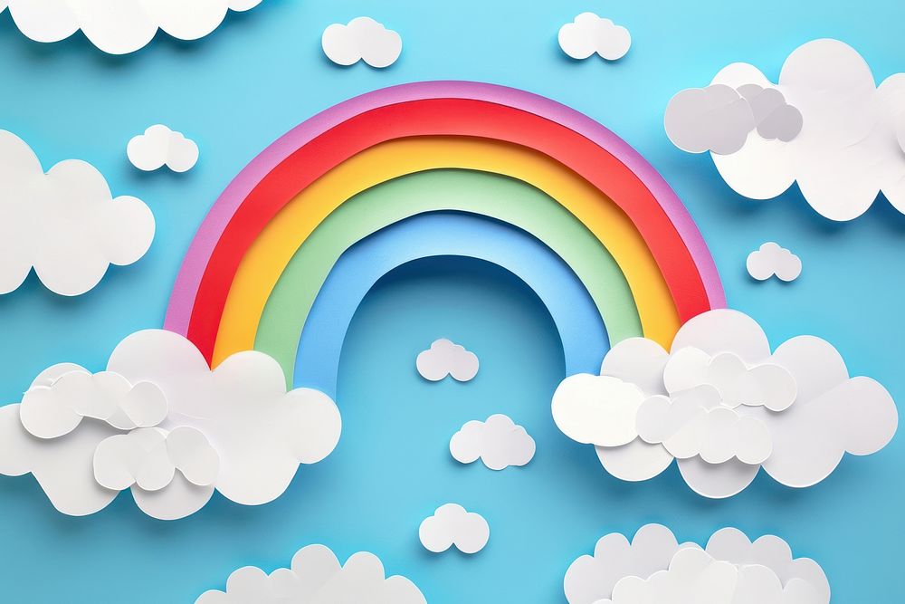 Rainbow circle nature cloud.