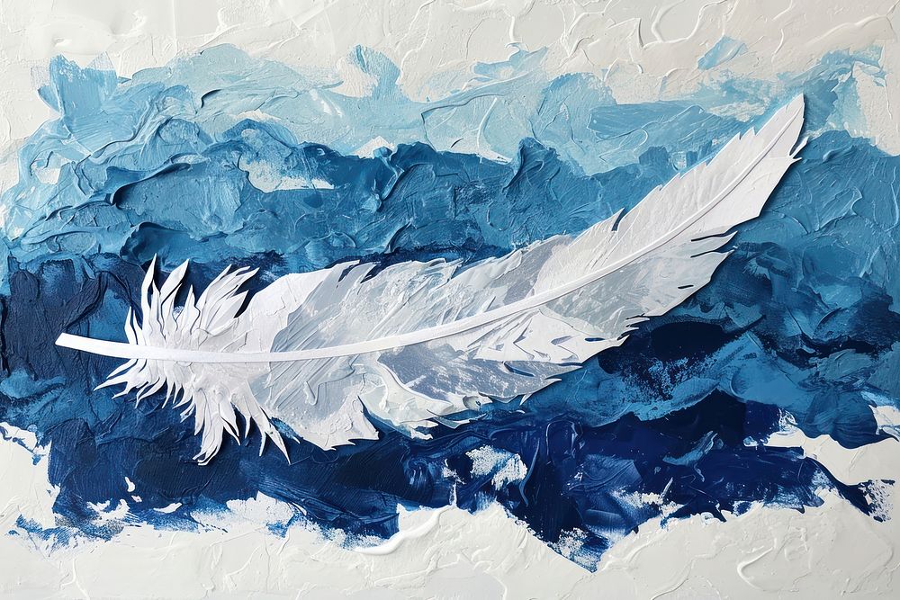 Feather nature paint white.