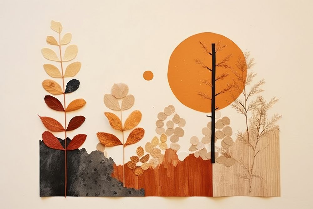 Autumn forests art painting plant.