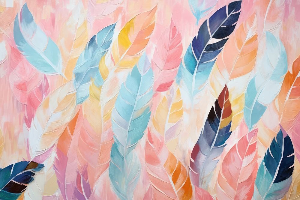 Feather abstract painting pattern.