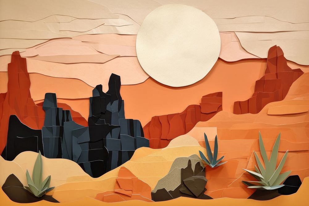 Desert painting rock art.