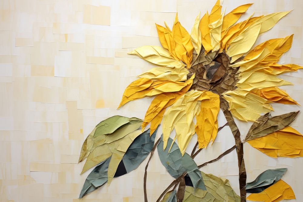 Sunflower art plant leaf.