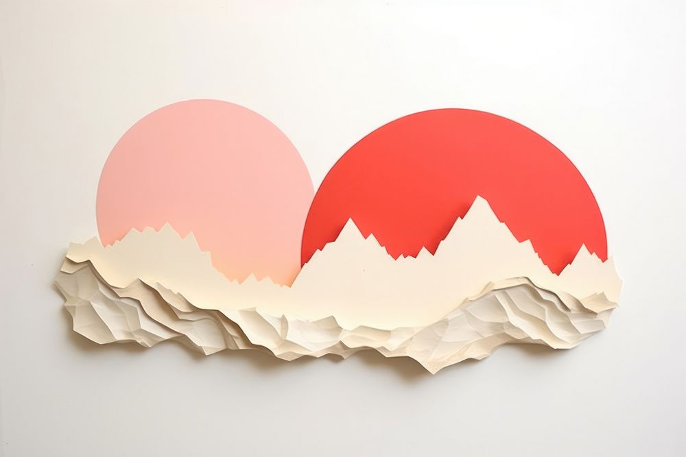 Mountain art paper sky.