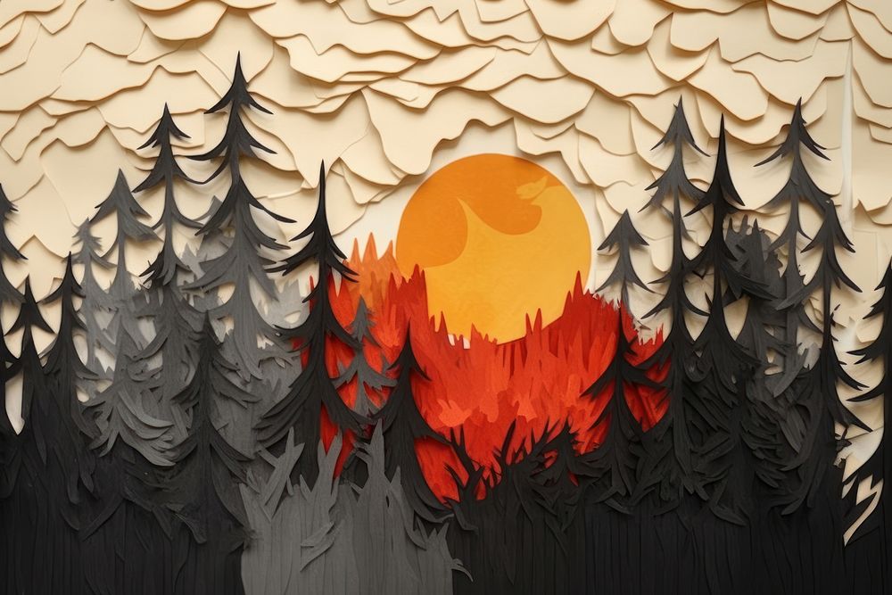 Fire art outdoors forest.