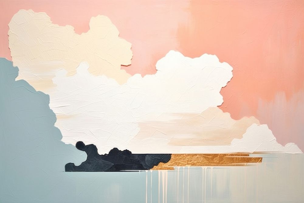 Cloud art abstract painting.