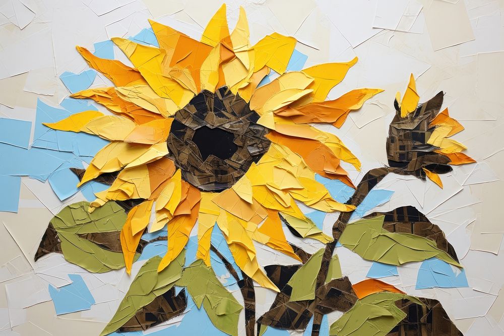 Sunflower art plant representation.