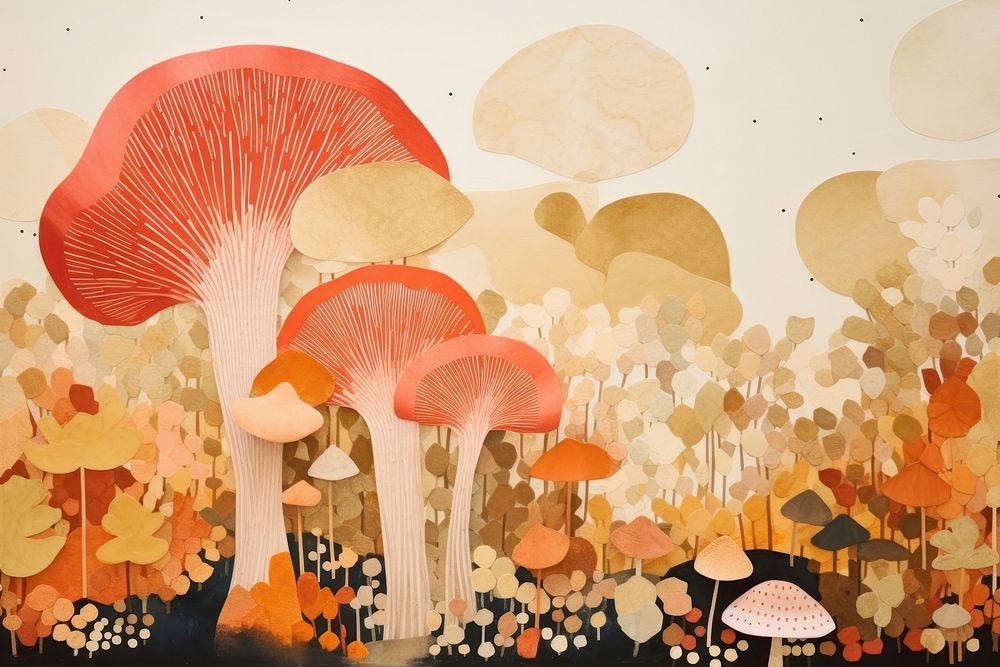 Mushroom fungus plant art.