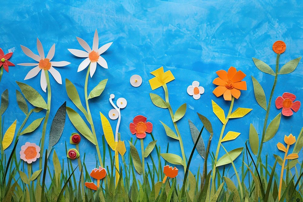 Meadow field flower outdoors painting.
