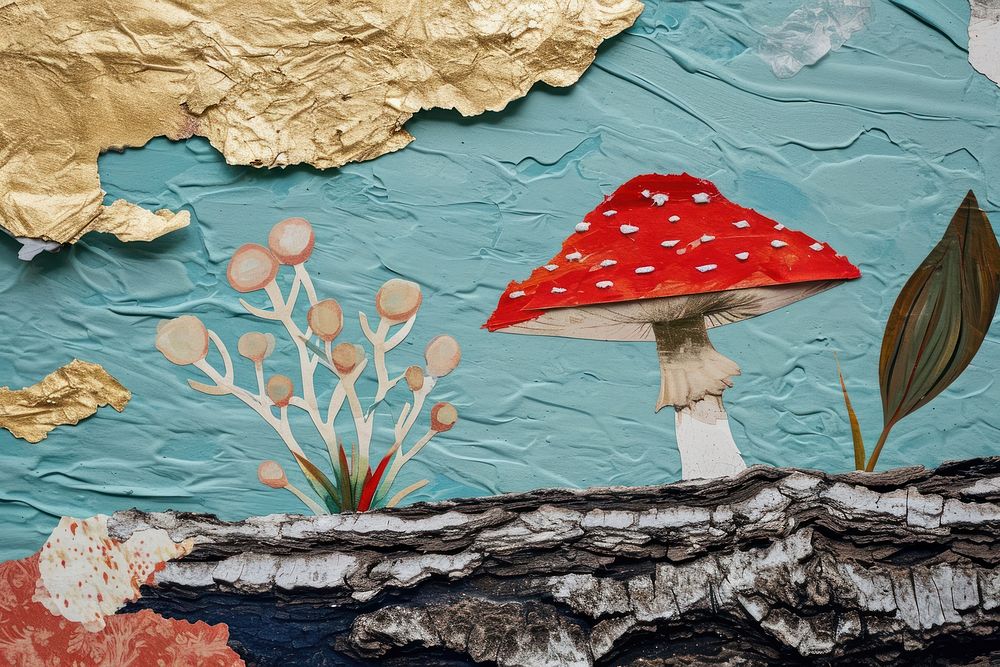 A mushroom art painting fungus.