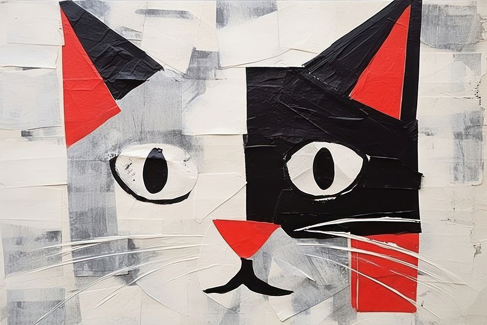 Cat art anthropomorphic representation.