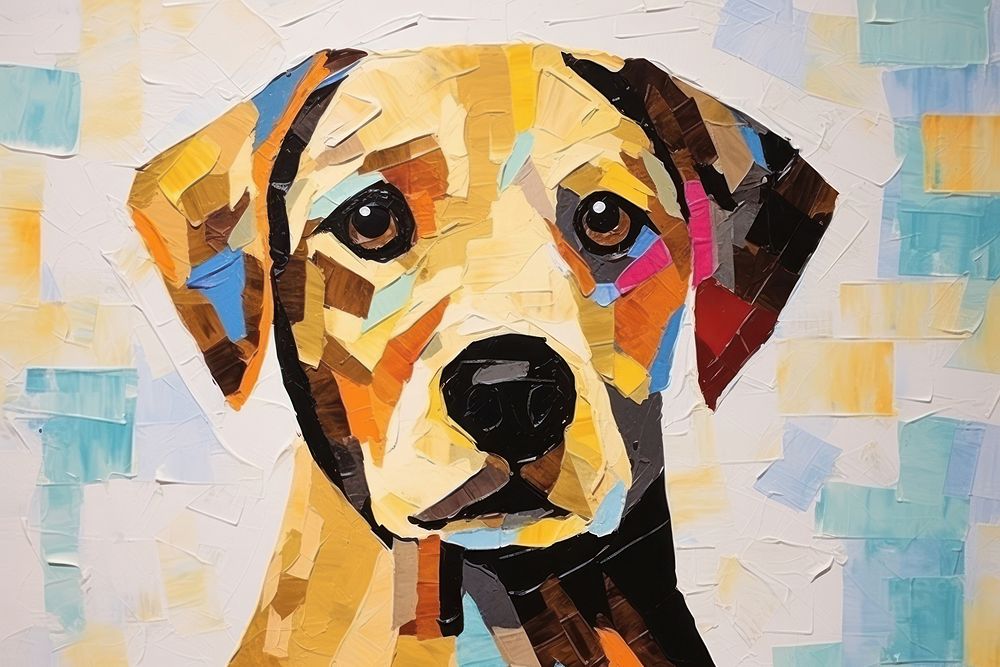Dog art painting animal.
