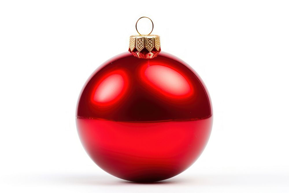 Bauble for christmas tree ornament white background illuminated.