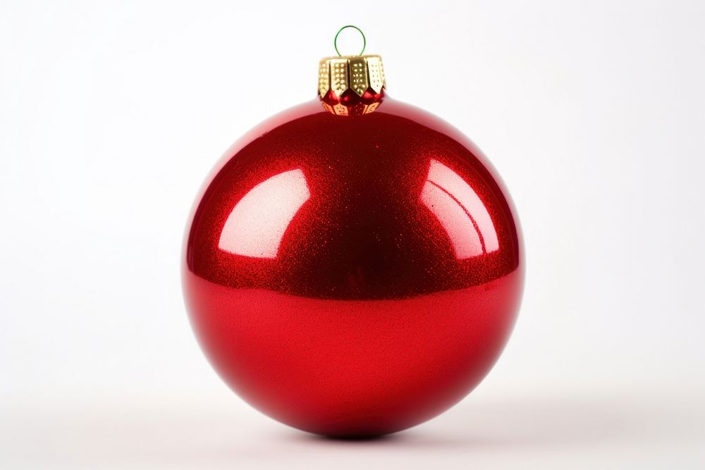 Bauble for christmas tree ornament sphere white background.