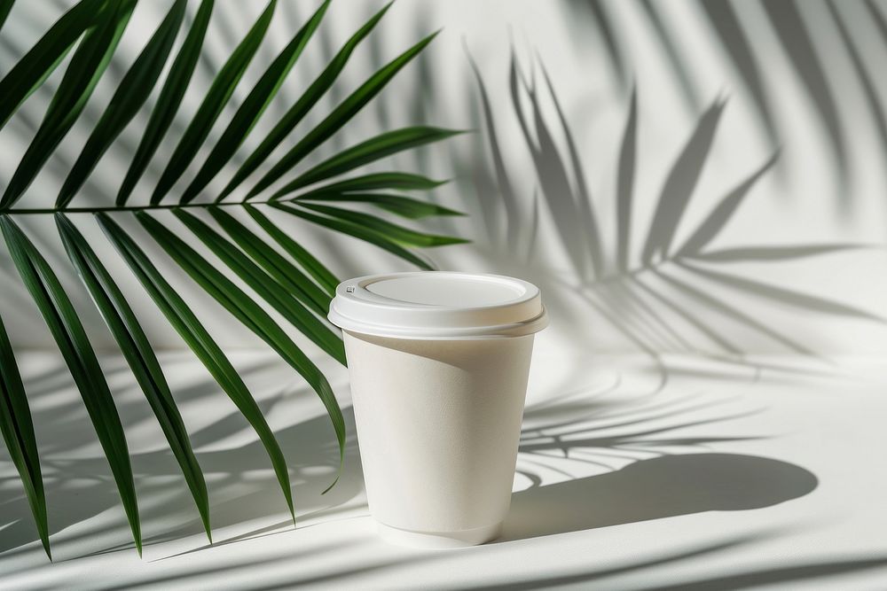 Paper cup tropical leaf coffee | Premium Photo - rawpixel