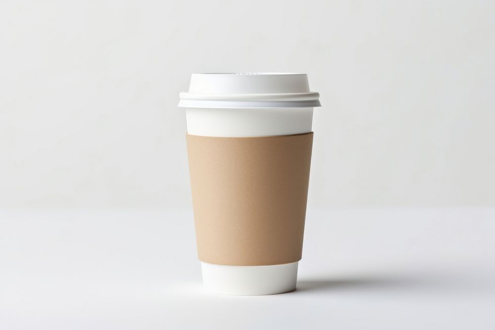 Coffee paper cup latte drink mug.