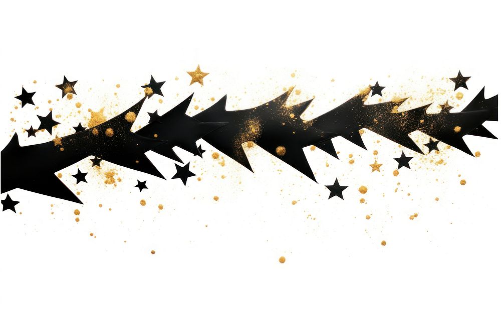  Ink gold stars paper white background illuminated. AI generated Image by rawpixel.