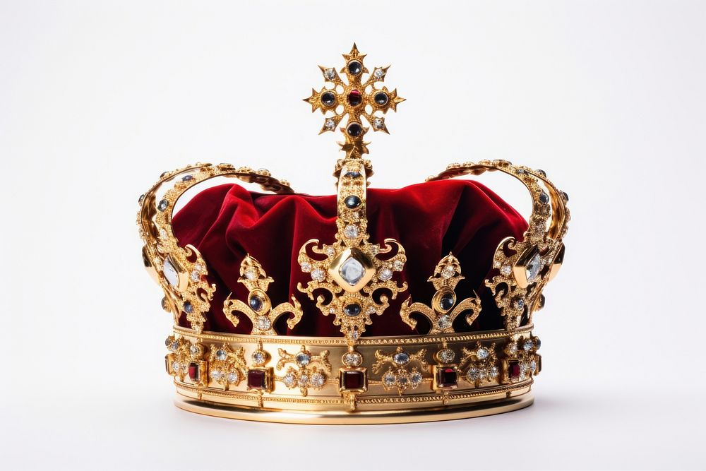 King crown white background accessories.