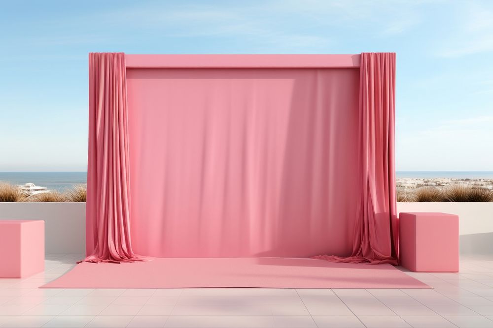 Sky curtain pink architecture.