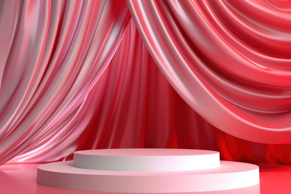 Pink neon lines background curtain decoration lighting.