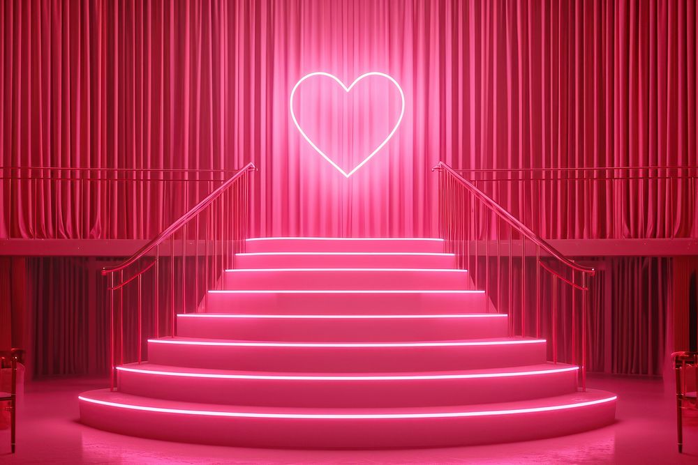 Architecture staircase light heart.