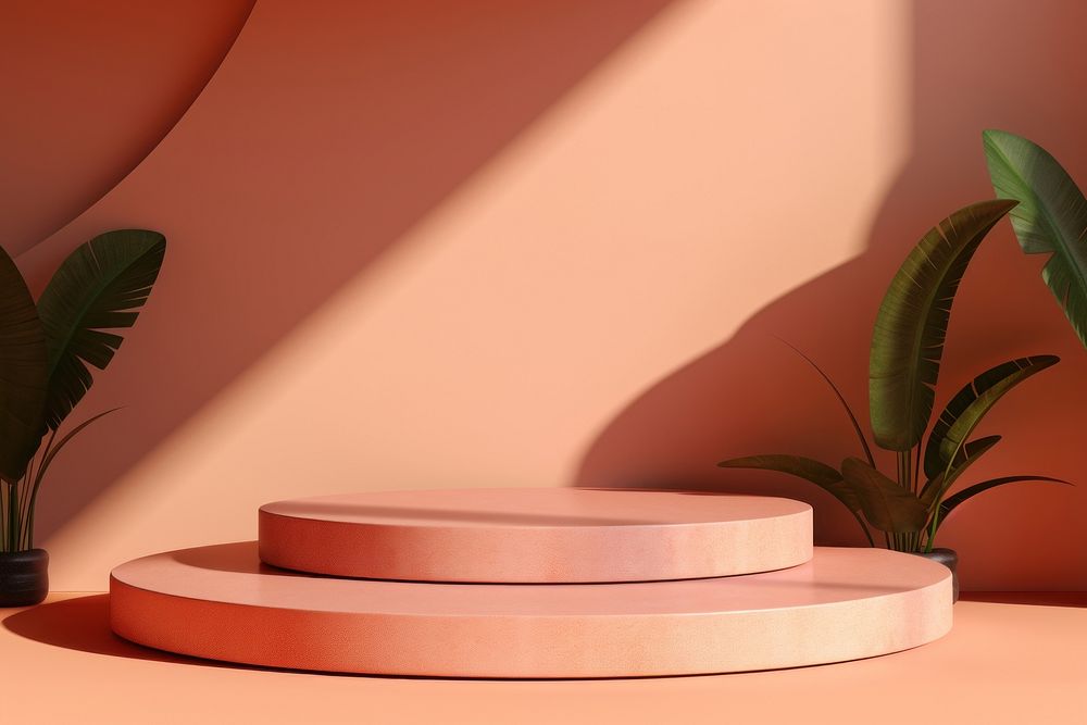 Shadow background plant terracotta furniture.