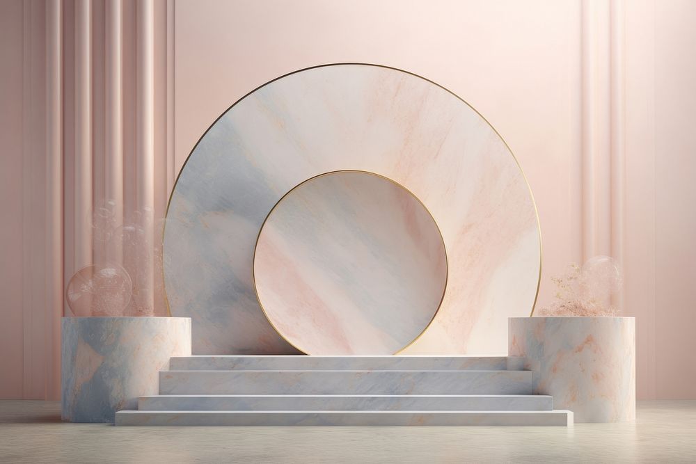 Pastel marble architecture staircase porcelain.