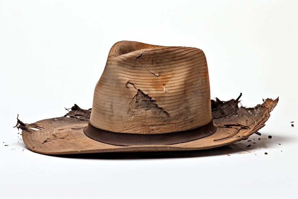 Panama hat with burnt white background headwear sombrero.